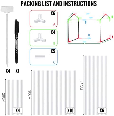 Mini Greenhouse Indoor with Waterproof PE Bottom Mat, 27.5x19.6x27.1in Tabletop Greenhouse for Seed Starting, Portable Small Greenhouse for Outdoors, Multi-Window Design & 4 304 Stainless Steel Labels - Image 4