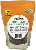 Organic Mung Bean Sprouting Seeds - Rich with Fiber & Minerals | USDA and CCOF Certified | Packed in USA | 1Lb by SeasonFood