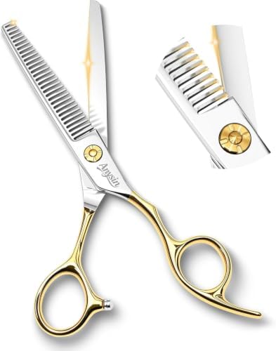 Professional Hair Thinning Scissors, Texturizing Shears with Razor Sharp Teeth Blades, Premium Stainless Steel for Salon Quality, Men Women Barber Hairdressing & Gift Box by Unknown