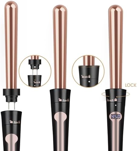 Curling Iron, Curling Wand Set (Classic Rose Gold, Curling Iron (0.35" -1.25")) - Image 6