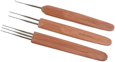 3 Pcs/Set Dreadlock Crochet Hook for Hair, Dreadlock Needle Tool for Braid Craft,Dread Locks Crochet Needles 0.5mm (1 Hook, 2 Hooks,3 Hooks) by YANTAISIYU