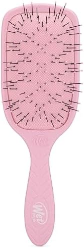 Wet Brush Go Green Thick Hair Paddle Detangling Brush, Pink - Ultra-Soft IntelliFlex Bristles With AquaVent - Gently Loosens Knots While Minimizing Pain - Curly, Coarse, Long, Wet & Dry Hair by WetBrush