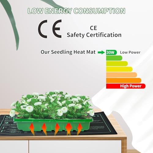 Seedling Heat Mat for Seed Starting,10" x 20.75" Waterproof Heating Pad for Indoor Plants Germination, Gardening, Hydroponic, Greenhouse - Image 5