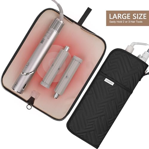 Leudes Hair Tools Travel Bag Case Hot Heat Resistant Mat 2 in 1 Pouch - Image 2