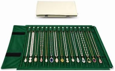 Travel Necklace Organizer, Tangle Free Jewelry Case, 16 Slots by SCIKHEFT