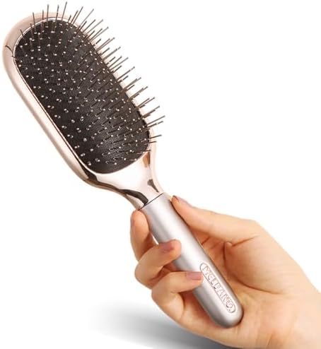 Melbang Hair Brush for Thick Curly Thin Long Short Wet or Dry Hair Adds Shine and Makes Hair Smooth Hair Comb Paddle Hair Brush for Men Women Kid (Silver) by melbang