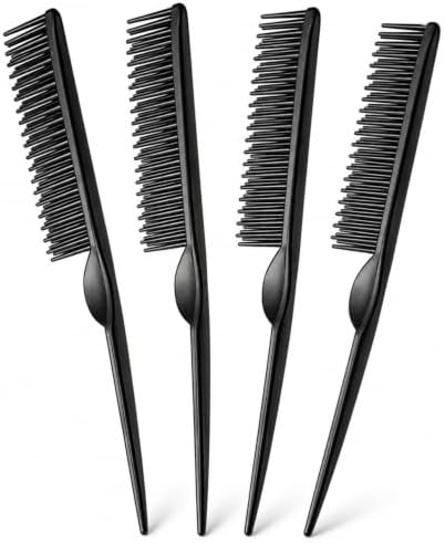 3 Row Comb for Natural Hair, 4PCS Three Row Comb Styling Comb for Curly Hair Natural Hair Detangling, Defining and Separating Curls by ELESDA