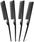 3 Row Comb for Natural Hair, 4PCS Three Row Comb Styling Comb for Curly Hair Natural Hair Detangling, Defining and Separating Curls by ELESDA