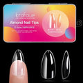Krofaue 240PCS Short Almond Nail Tips, Flexible Gel Full Cover, 12 Sizes by krofaue