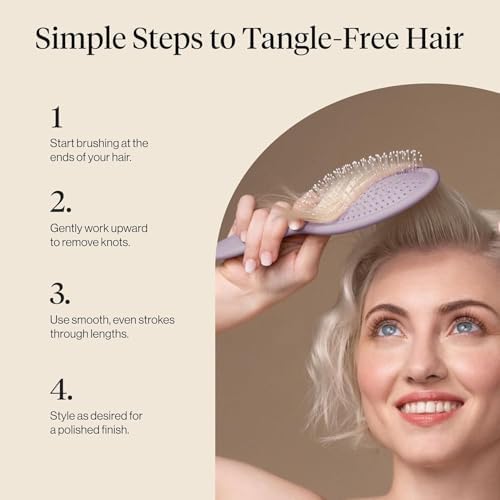 Kitsch Wet Dry Brush Detangler – Hair Brush for Women - Soft Violet - Image 7