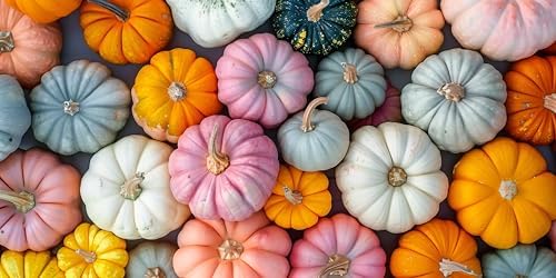 Bright and Colorful Pumpkin Patch Seeding Kit (20 Mixed Seeds) - Mix of Amazing Colors, Pink, Black, Blue, Orange White. Seeds for Planting by CZGrain