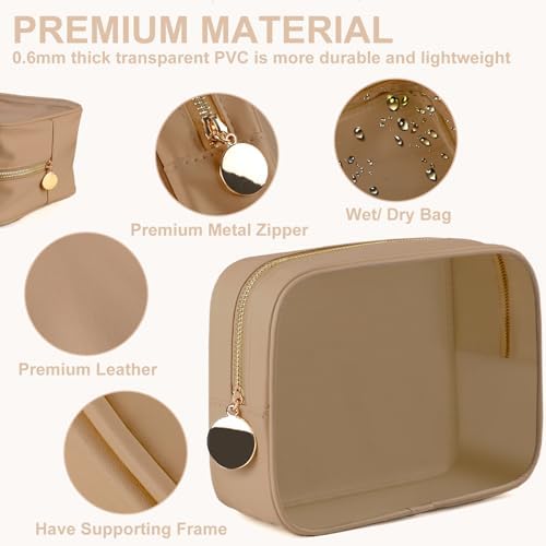 YOPCDJ 4PCS Clear Makeup Bag Set, Waterproof TPU Purse Organizer Pouches, TSA Approved Toiletry Bag, Diaper Bag Organizer Pouch, Travel Organizer Bags for Women and Kids - Image 4