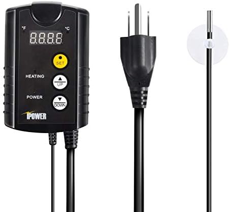 iPower 2 Pack 10" x 20" Warm Hydroponic Seedling Heat Mat and Digital Thermostat Control Combo Set for Plant Germination, Black - Image 4