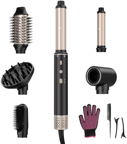 Mythsight StyleVibe 6-in-1 Air Styler with Hair Dryer & Auto-Wrap Curlers by EffortlessStylingIntelligentHairCare