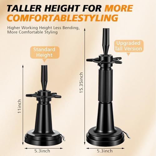 Wenqik Elevated Suction Cup Mannequin Head Stand, Adjustable Wig Stand - Image 2