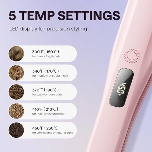 Wavytalk Steam Hair Straightener Steam Sesh for Less Heat Damage, Flat Iron - Image 6