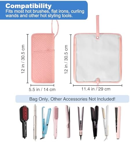 SITHON Hot Tools Holder & Mat, Heat Resistant Hair Tools Travel Bag - Image 4