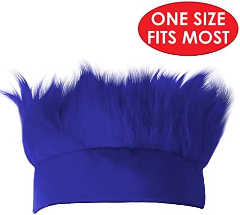 Beistle Blue Hairy Headbands – 2-Pack Fluffy Faux Hair Wig Costume Accessories, Sports Fan Headwear, Team Spirit Wear, Color-Themed Events, Pep Rally Outfits, Game Day Party Apparel, Adult Size - Image 3