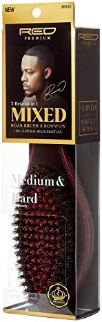 Red by Kiss Premium 2 Bristles in 1 Body Mixed Wave Boar Brush X Bowwow (Medium&Hard) - Image 5