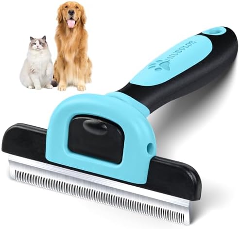 MIU COLOR Pet Grooming Brush, Deshedding Tool for Dogs & Cats, Blue by MIUCOLOR