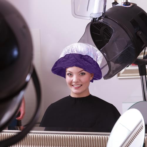 1 Pcs Hair Dryer Heat Shield with 10 Disposable Hoods, Purple - Image 5
