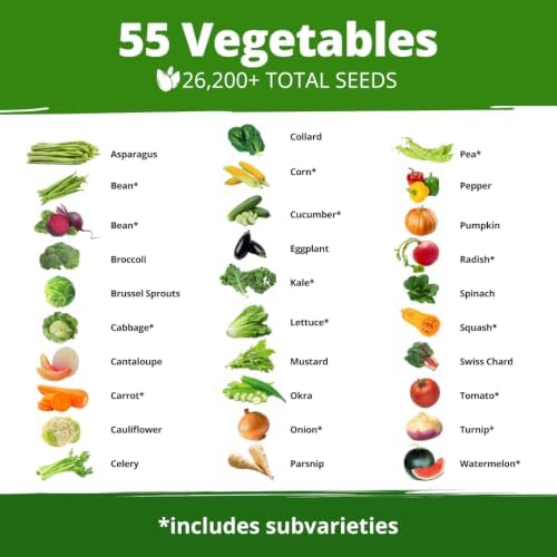 HOME GROWN 70 Variety Vegetable & Herb 30,600+ Seeds Survival Garden Kit - Image 2