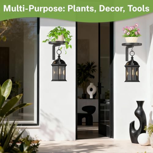Plant Wall Hanger Holder Set of 2 for Indoor Outdoor, Black - Image 6