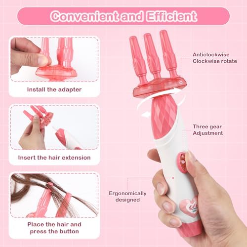 DIY Hair Salon Toys for Girls, Automatic Hair Braiding Machine & Rope Braider with Accessories, Kids Hair Styling Tool for Girls 3 4 5-12 Years Old - Image 3