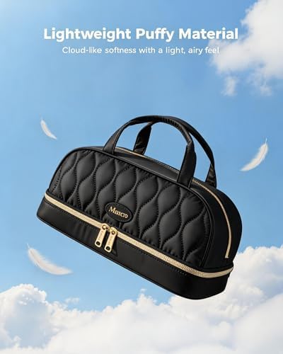 Mancro Carrying Case for Shark FlexStyle, Quilted Hair Tools Travel Bag | with Heat-Resistant Mat, Travel Case for Dyson Airwrap & Shark FlexFusion, Hair Dryer Organizer for Women, Black - Image 4