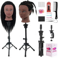 18" 100% Mannequin Head Real Human Hair with Stand for Braiding by NeverlandBeautyHealth