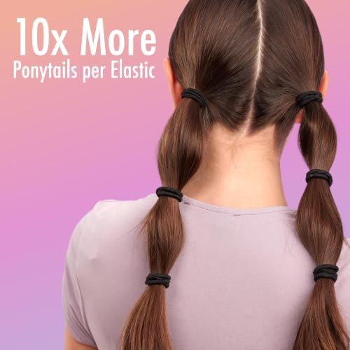 Goody Ouchless Elastic Hair Ties, 30 Ct, Brown, 4MM Rubber Bands, Pain-Free - Image 4