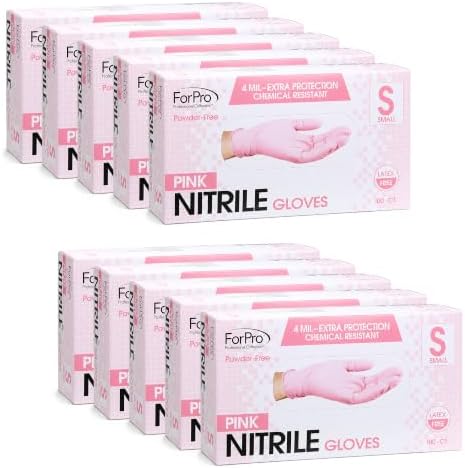ForPro Disposable Nitrile Gloves, Chemical Resistant, Powder-Free, Latex-Free, Non-Sterile, Food Safe, 4 Mil by ForProProfessionalCollection