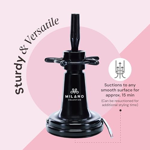 MILANO COLLECTION Deluxe Premium Suction Table Stand - Black for Wig and Mannequin Head - Image 3