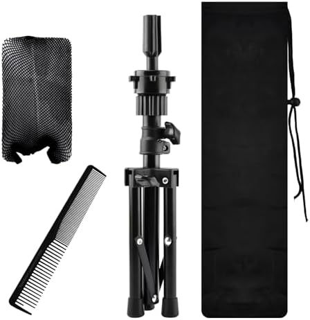 Adjustable Wig Stand Tripod, 14.5‑21.8 Inch Mannequin Head Holder - Image 2