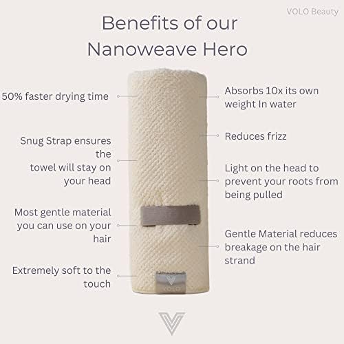 VOLO Hero Capri Blue Hair Towel | Ultra Soft, Super Absorbent, Quick Drying Nanoweave Fabric | Reduce Dry Time by 50% | Towel Wrap for All Hair Types | Anti Frizz & Anti Breakage | Reusable Packaging - Image 3