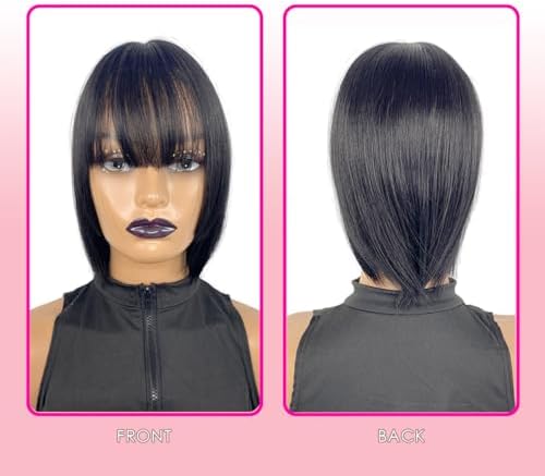 VAVANGA 10inch Long Hair Topper with Bangs & Thick Temples - Image 4