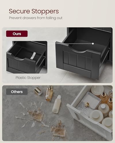 VASAGLE Floor Storage Cabinet, Farmhouse, 4 Drawers and 1 Door,32.3" H - Image 4