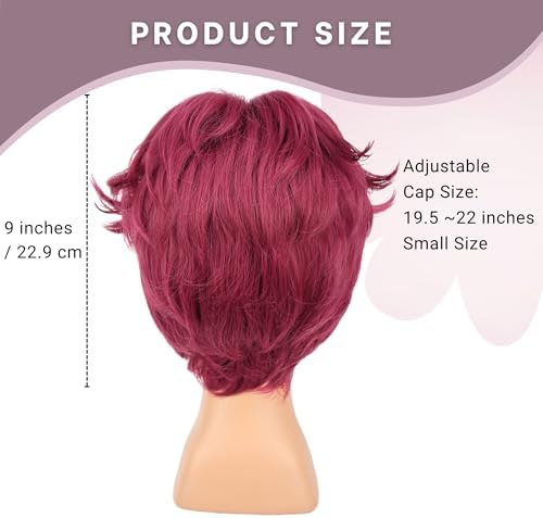 PUREHAIR Kids Short Hot Pink Wig with Tattoos for Boys Costume - Image 4