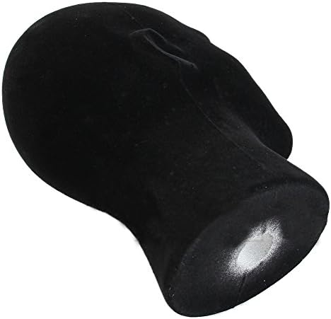 Styrofoam Mannequin Head, 20" Head Circumference Foam Wig Stand for Styling & Display, Headset/VR Holder, Hat Cap Sunglasses Display Head, Black - Image 6