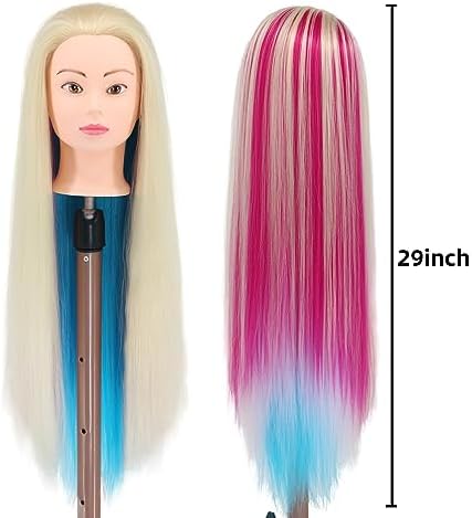Eumos Mannequin Head with Hair, 29'' Training Head for Braiding - Image 2