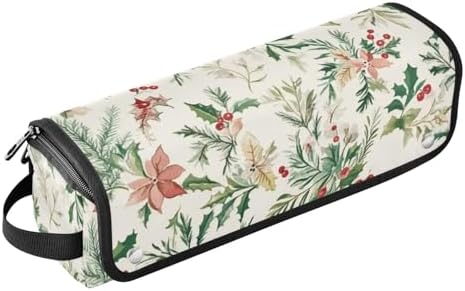 GuoChe Portable Travel Carrying Case and Heat Resistant Mat with Zipper Berries Pattern Traditional Greenery by GuoChe