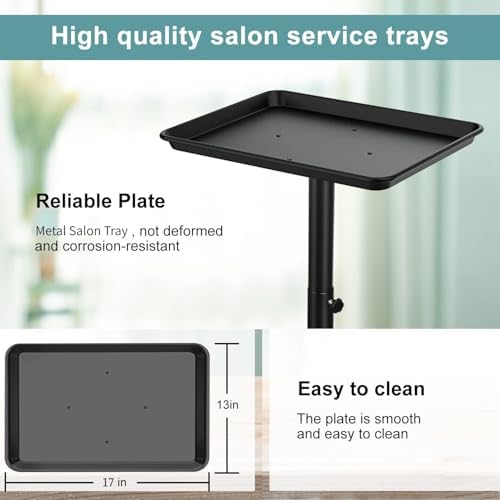 Salon Tray, Salon Rolling Tray, Adjustable Height, Salon Color Tray on Wheels, Hair Color Tray - Image 2