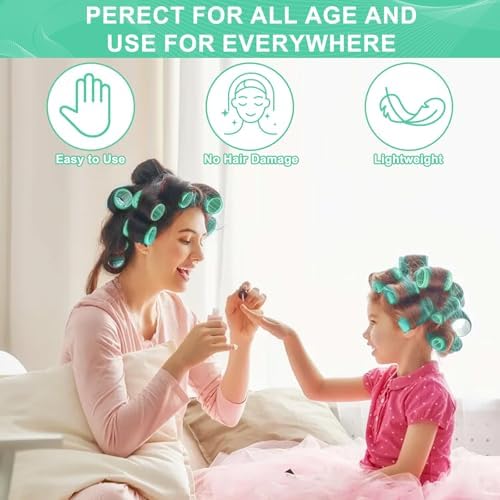 Hair Rollers, 12 Pack Self Grip Salon Hairdressing Curlers, Hair Curlers Sets, DIY Curly Hairstyle, Colors May Vary, JUMBO - Image 7