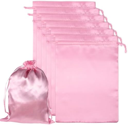 6Pcs Pink Wig Bags with Satin Drawstring by Unknown