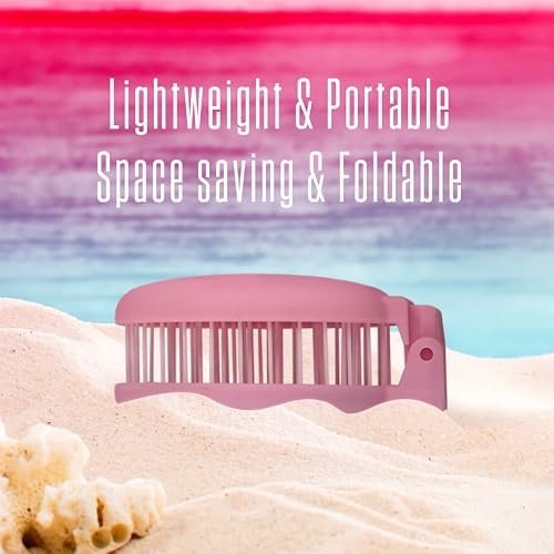 Mini Detangler Travel Hair Brush with Mirror, Makaron Hair Brushes for Women, Men and Kids, Unique 3D Flexible Design for All Hair Types, Styling Accessory, Travel Essentials for Women (LILAC) - Image 6