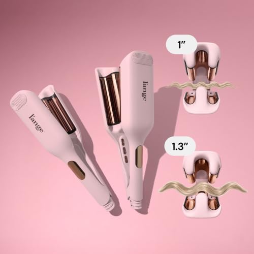 L'ANGE Hair SculptWaver Titanium Deep Wave | 1.3 Inch Hair Crimper for Effortless Beach Waves | 3 Barrel Hair Waver with Adjustable Heat | Dual Voltage & Smart Timer | Blush - Large - Image 2