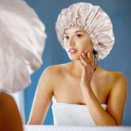 Edoneery Satin Bonnet for Sleeping Women, Double Layer Adjustable Sleep Cap - Image 5
