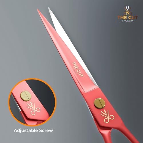 The Cut Factory- 6.5” Professional Hair Scissors - High Carbon 420 Stainless Steel Hair Cutting Scissors, Ultra-Sharp Barber Shears for Salon & Home (RED) - Image 5