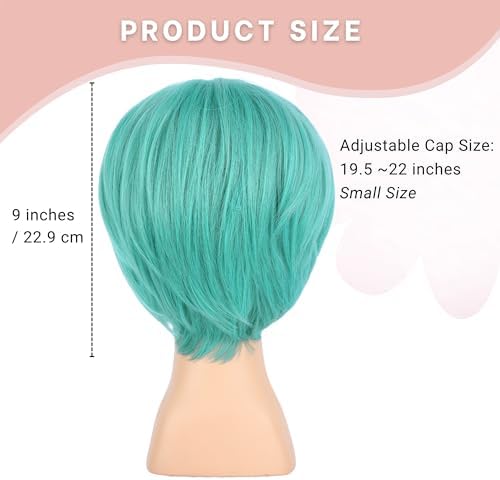 PUREHAIR Kids Short Green Wig with Tattoos for Boys Costume - Image 3