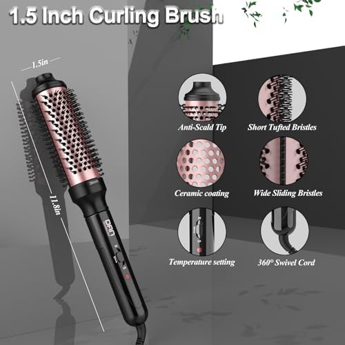 DAN Thermal Brush,Heated Round brush, 1.5 Inch Ceramic Curling Brush - Image 4
